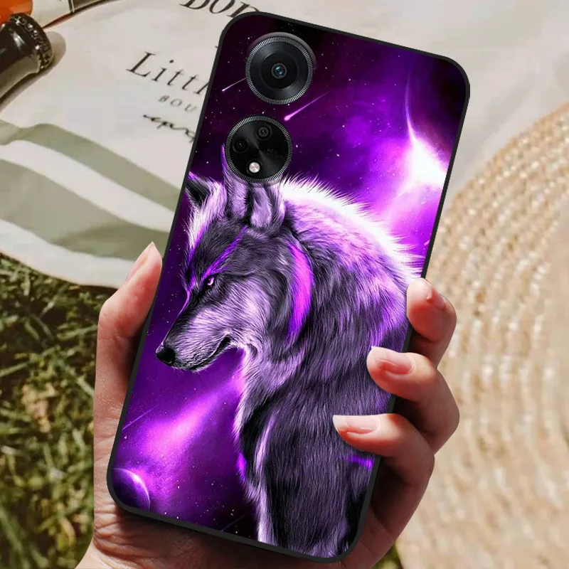 For Oppo A98 5G Case A 98 Black Silicone Painted Soft Black Cover for Oppo A98 2023 Funda OPPOA98 CPH2529 Coque Protective TPU