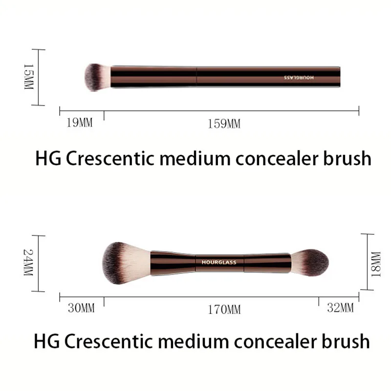 Aluminum Tube Makeup Brush Foundation Brush Loose Powder Eyeshadow Brush Concealer Brush Blush Brush Lip Brush