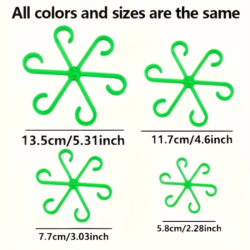 4pcs  Plant Anti-Toppling Support Pole Green Plant Fixator Flower Hydroponic Folding Fixed Support