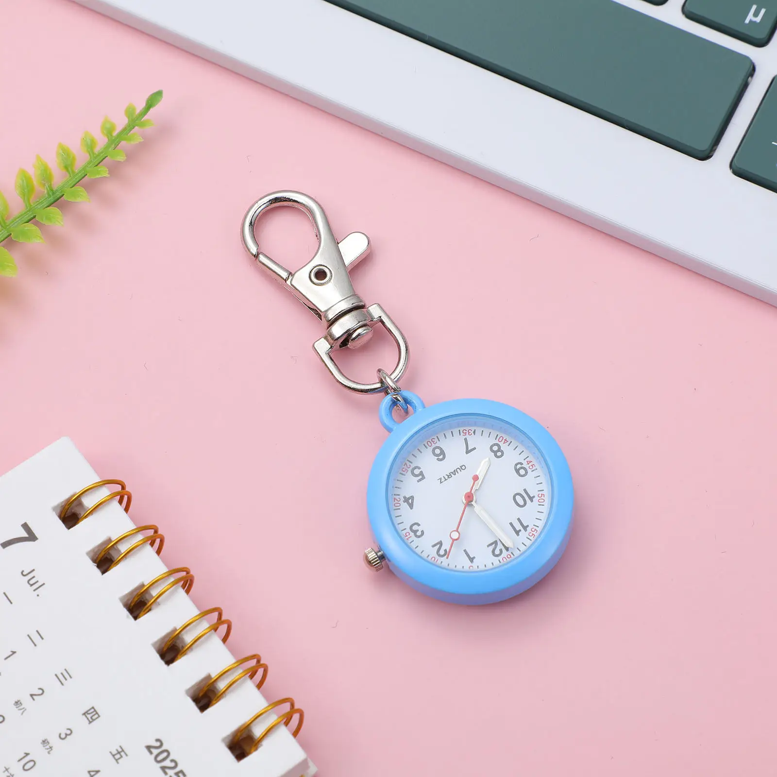 

Часы-брелок для медсестер из нержавеющей стали с кварцевым механизмом, карманные часы-подвеска для медперсонала, аксессуар для рабочей униформы