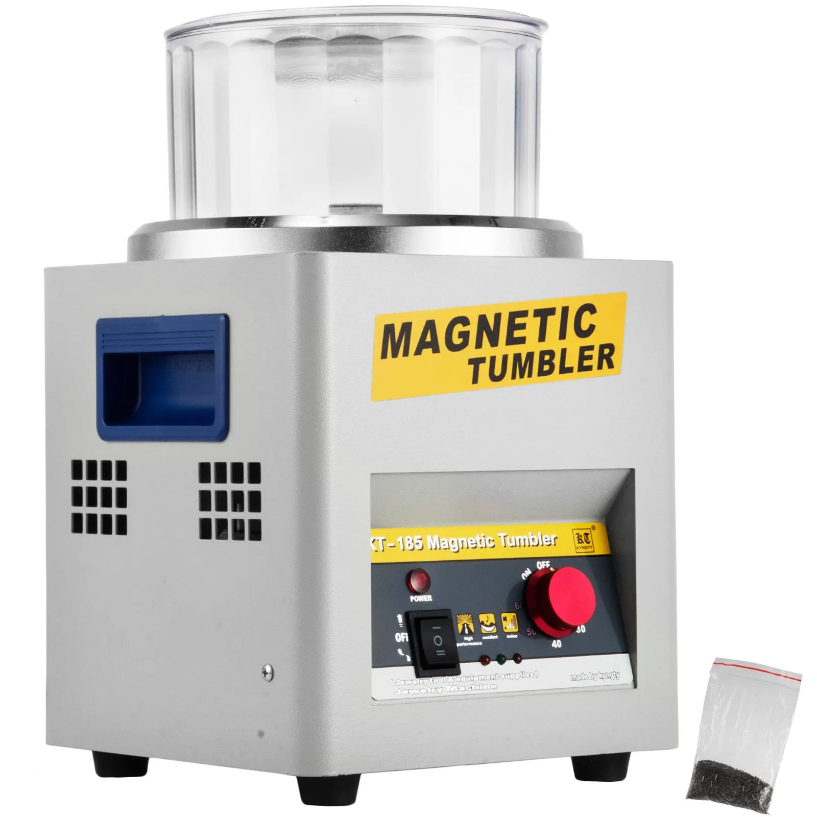 

Magnetic Tumbler, 180mm Jewelry Polisher Tumbler,2000 RPM KT-185 Jewelry Polisher Finisher And Time For Jewelry (185mm)