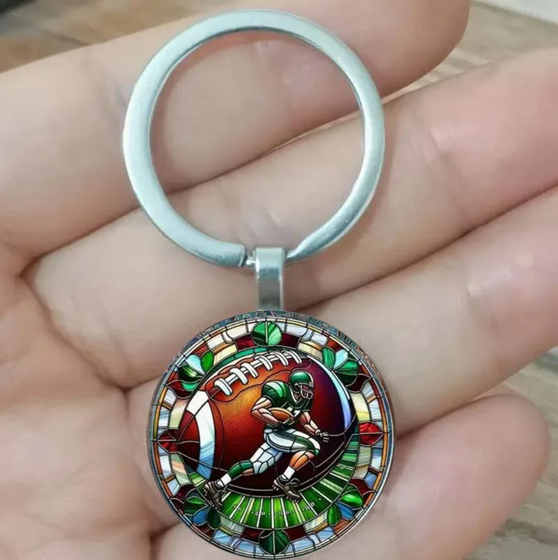 

American football keychain, sports themed keychain, athlete gift, birthday gift