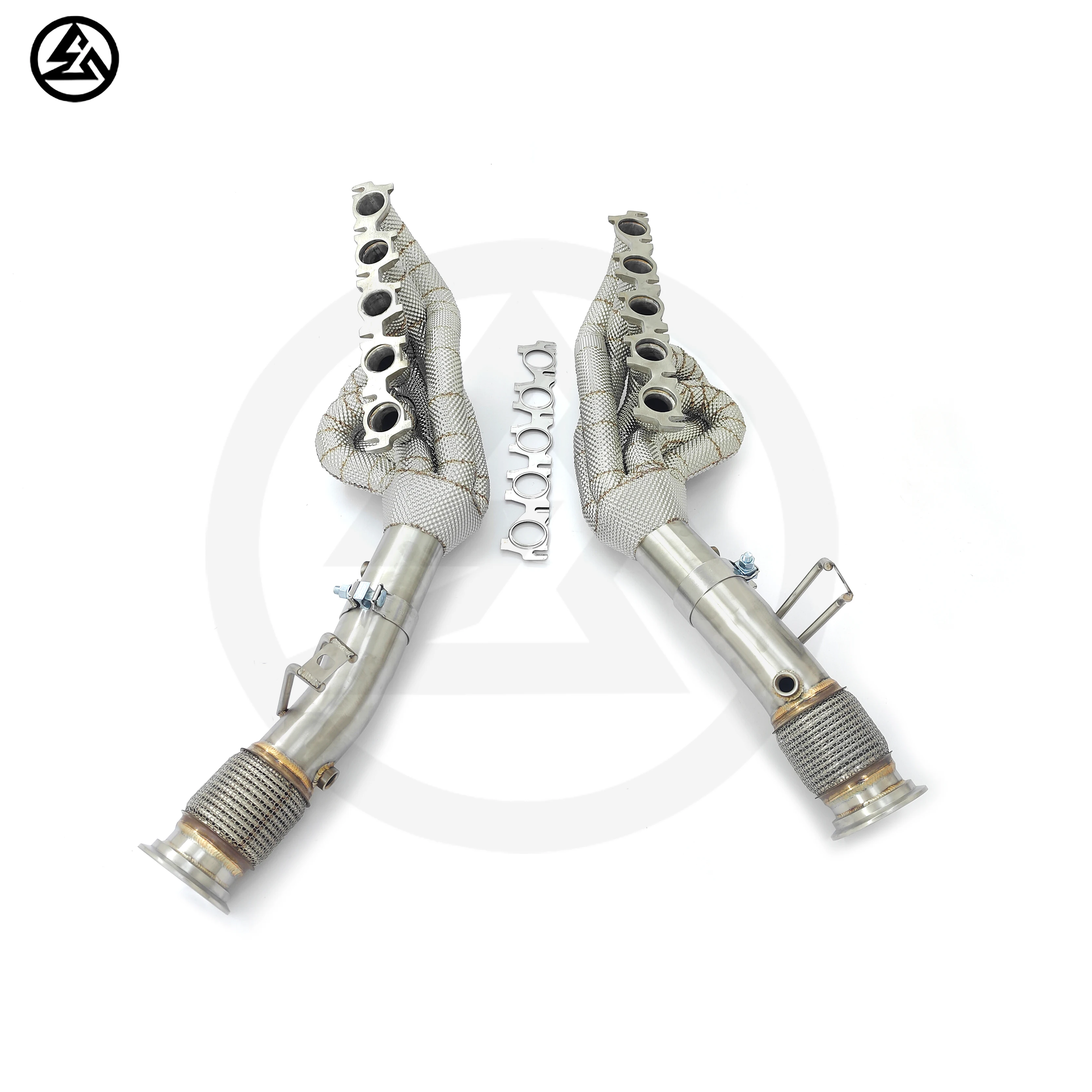 High Quality Exhaust Manifolds For Audi R8 V10 5.2L Headers With Heat Shield Exhaust System