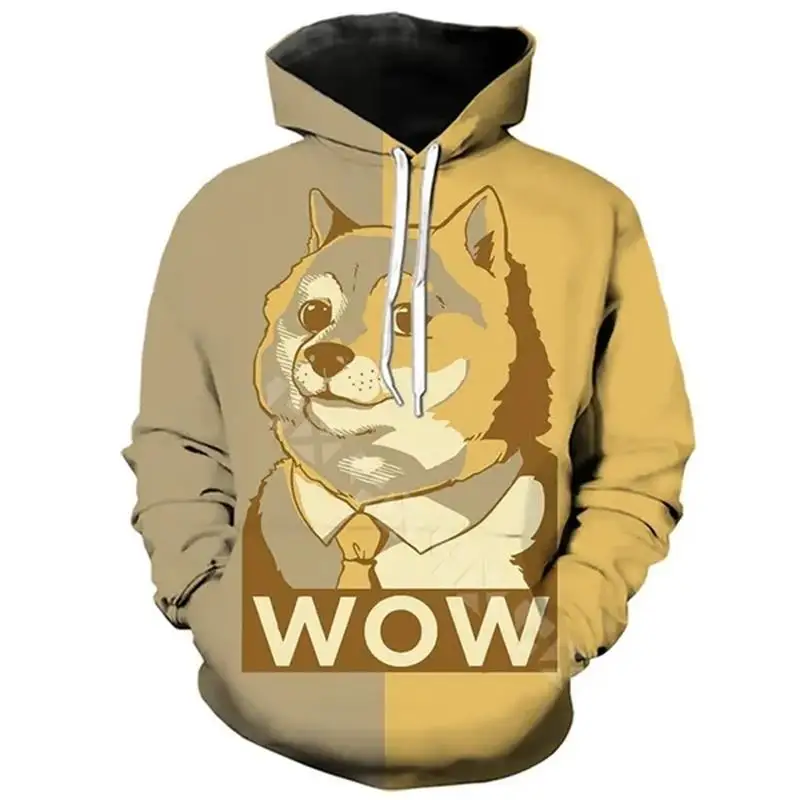 

Pop 3D Doge Graphic Hoodies for Men Clothing Cute meme Shiba Inu Kabosu Hoodie Funny Kids Sweatshirt Casual Hooded Pullover Tops