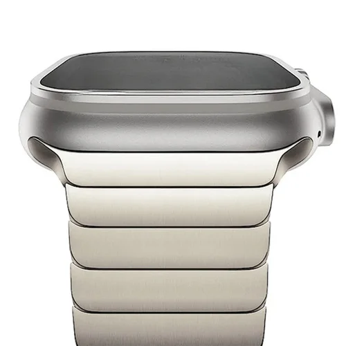 Correa de acero inoxidable para Apple Watch Ultra2, 49mm, 44mm, 45mm, 40mm, 41mm, 42 y 46mm, pulsera de Metal iWatch series 9 7 8 se 3 10 11