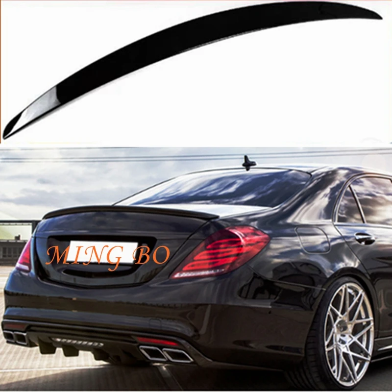 

FOR Mercedes W222 Spoiler S Class S63 ABS Rear Trunk Spoiler Wing S300 S350 S400 S500 S550 S63 4-door Sedan 2014 - UP