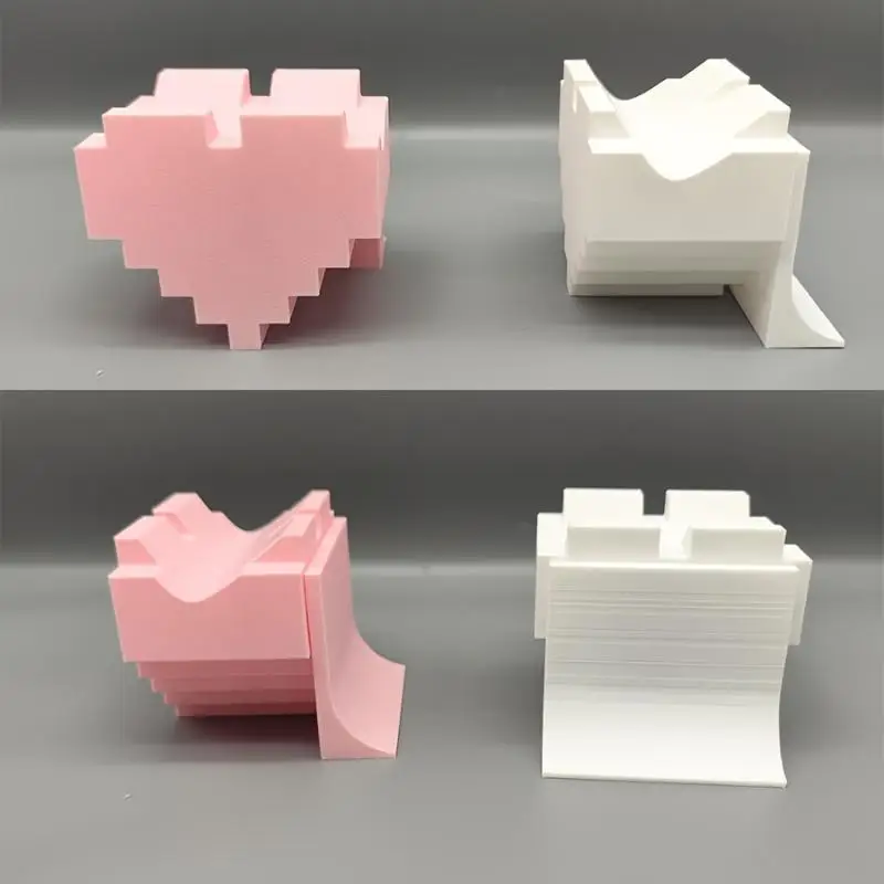 3D Printed Heart Desktop Display Shelf Stable Base Craft Jewelry Holder Necklace Pendant Earring Trinket Showcase Organizer