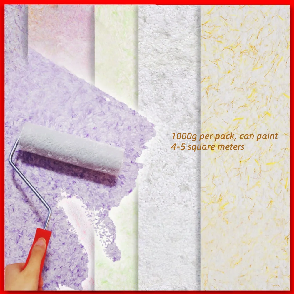 Ecological Wall Clothing Plant Fiber Paint Wall Decoration Self-Brushing Household Wall Mud Instead Of Wallpaper Wall Stickers