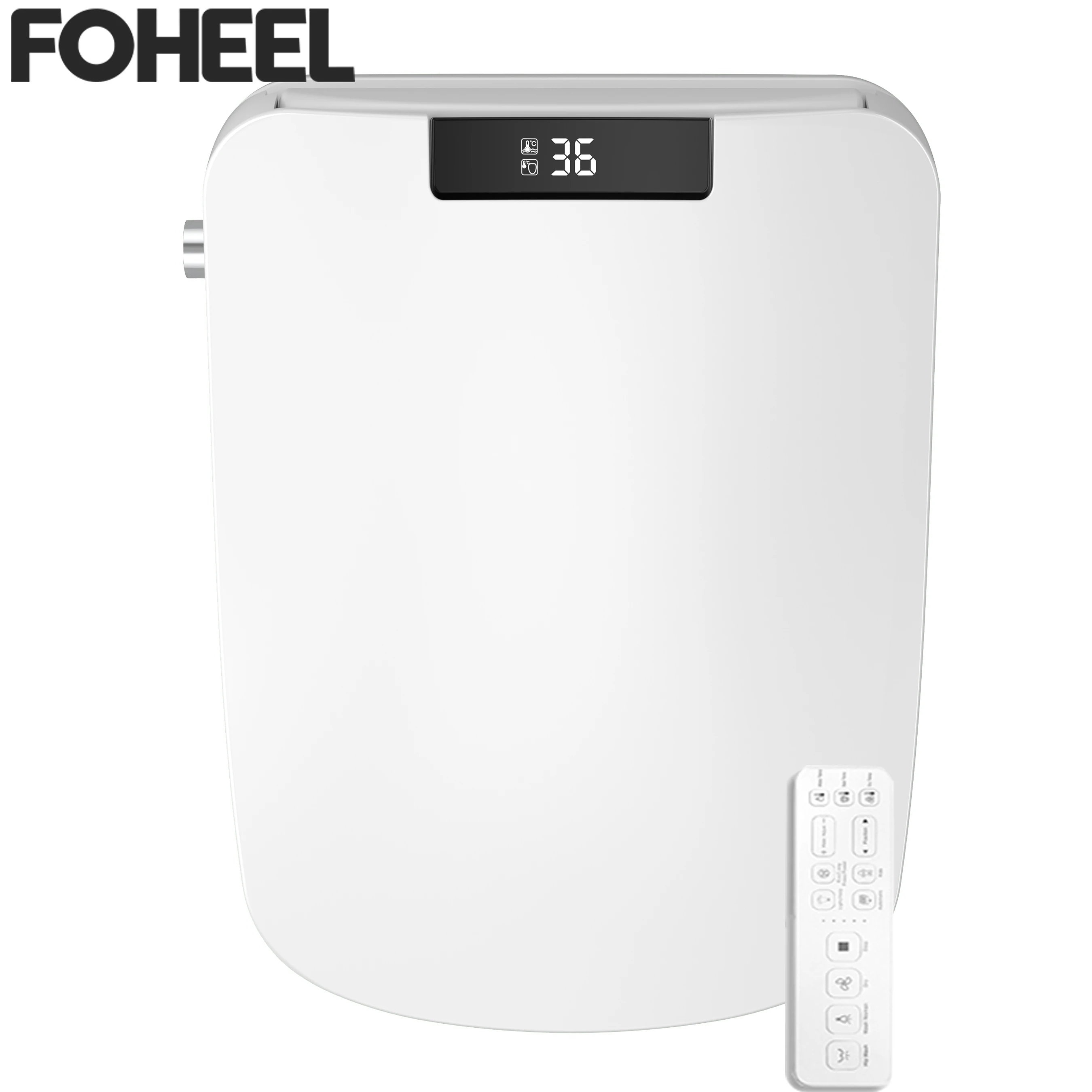 FOHEEL Square Shape Smart Toilet Seat Cover Auto Open Lid