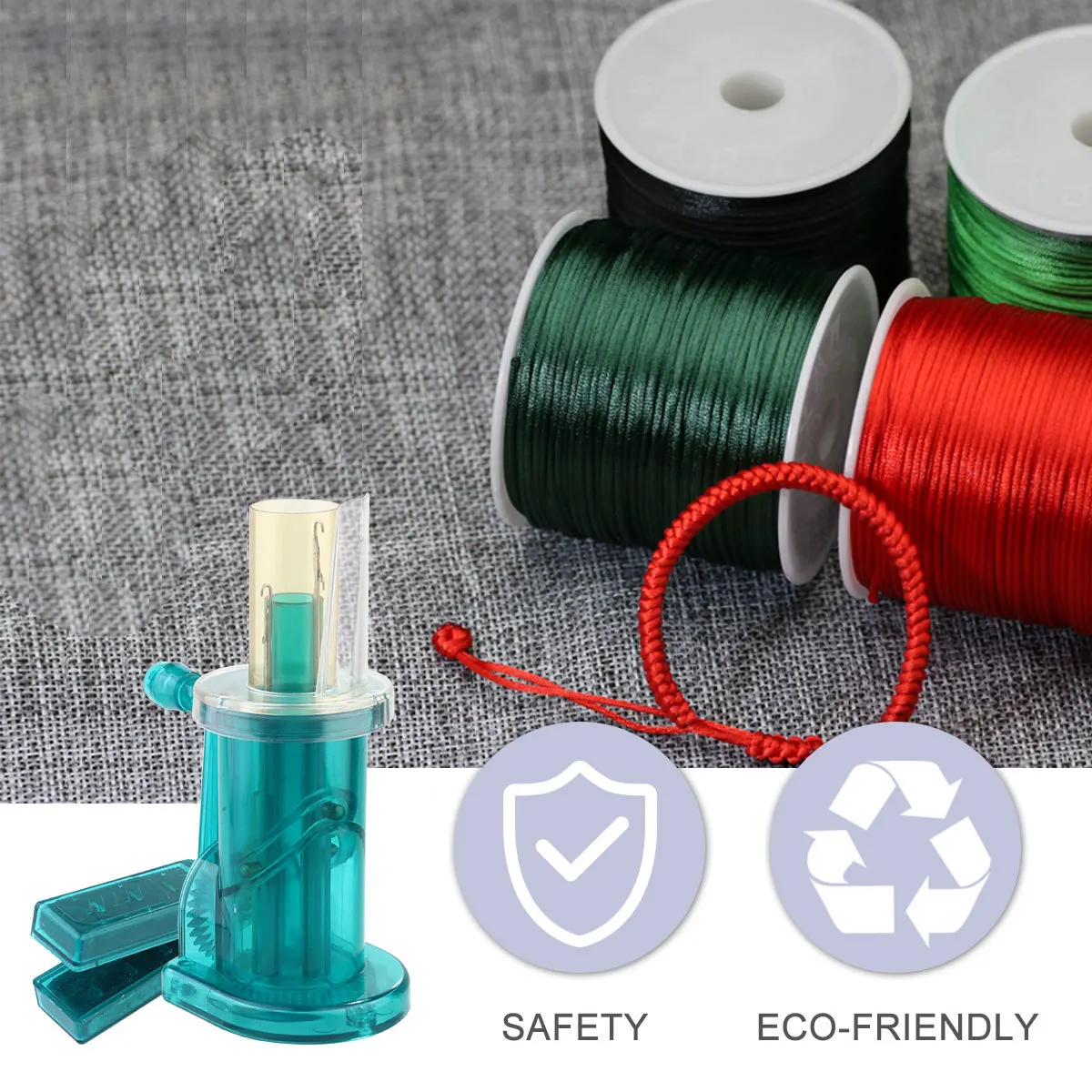 

3pcs Hand Operated Winding Machine Diy Knitting Tool For Lightweight Yarn Mini Hand Knitting Mill Spiral Loop Knot Maker String