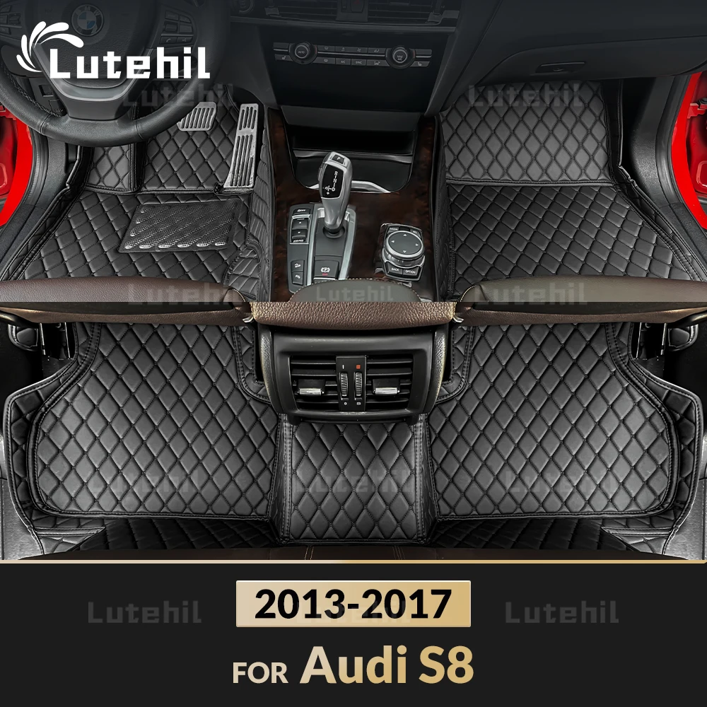 

"Напольные коврики из углеродного волокна на заказ для Audi S8 2013 2014 2015 2016 2017, коврик с покрытием на ногу, автомобильные аксессуары для интерьера 20