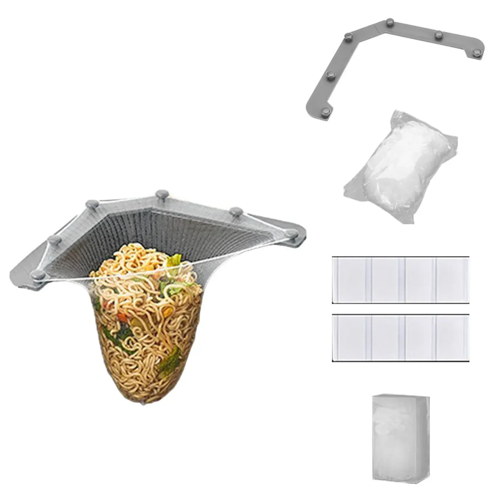 Triangle Drainage Rack Kitchen Sink Leftovers Filter Hanging Net Drain Basket Waste Garbage Net Shelf Sink Corner Mesh Strainer