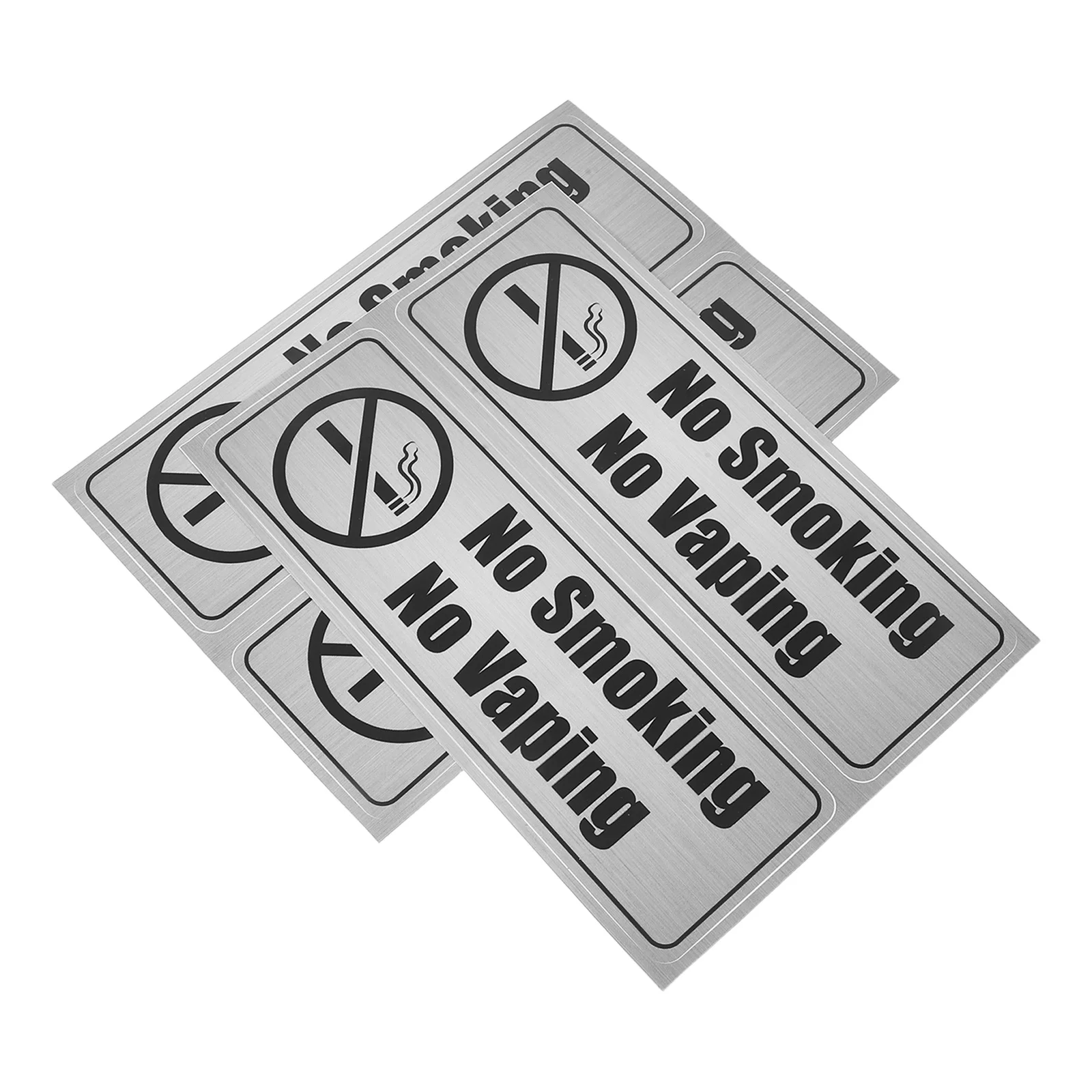 

4Pcs Decorative No Smoking Stickers PVC Waterproof Wall Decals for Office Business Indoor Outdoor Warning Sign Bold Visible