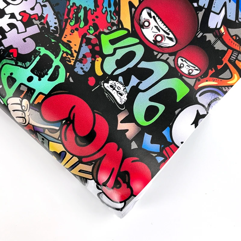 1 Roll JDM Style Graffiti Painting Car Film Waterproof Suncreen Auto Rear Mirrors Fuel Tank Cap B Pillar Body Bike Sticker Decor