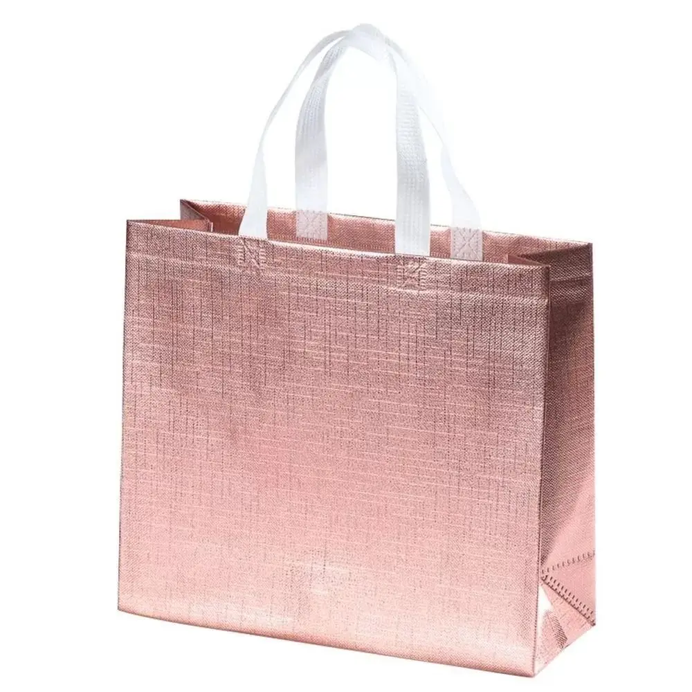 

New Solid Color Shopping Bag Reusable Non-woven Fabric Gift Packing Bag Practical Birthday Party Shoe Bag