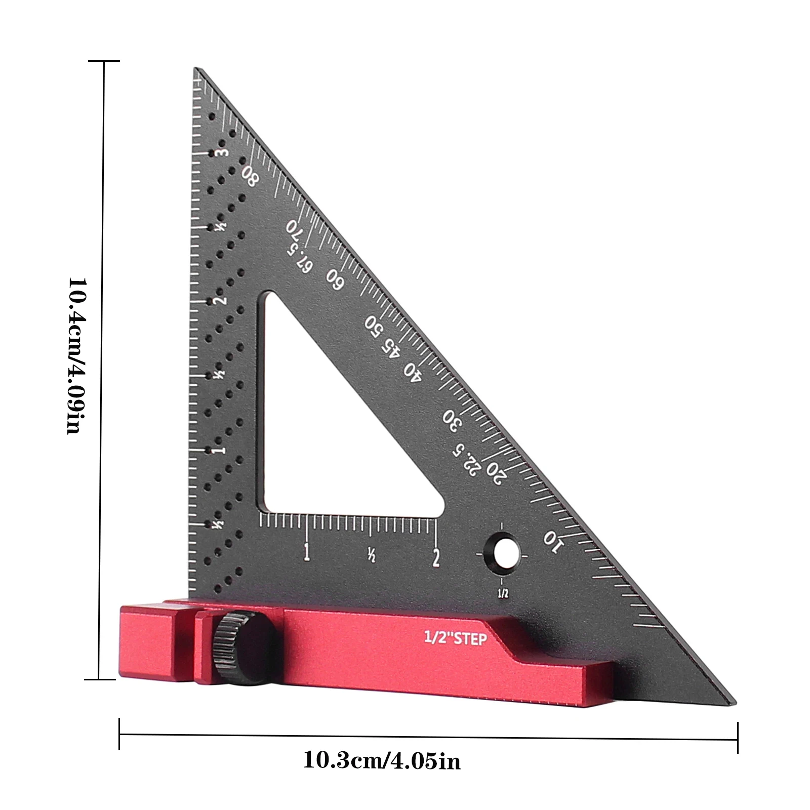 Règle triangulaire carrée en alliage d'aluminium, jauge de traçage de précision résistante à 90 degrés, rapporteur, calcul, travail