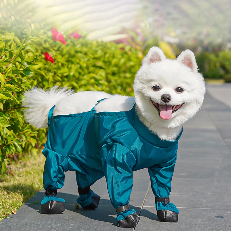 

Dog Boots Leggings Waterproof Pet Outing Dust-proof Pants Anti-Slip Dog Shoes Pet Paws Protector Dogs Jumpsuit With Straps