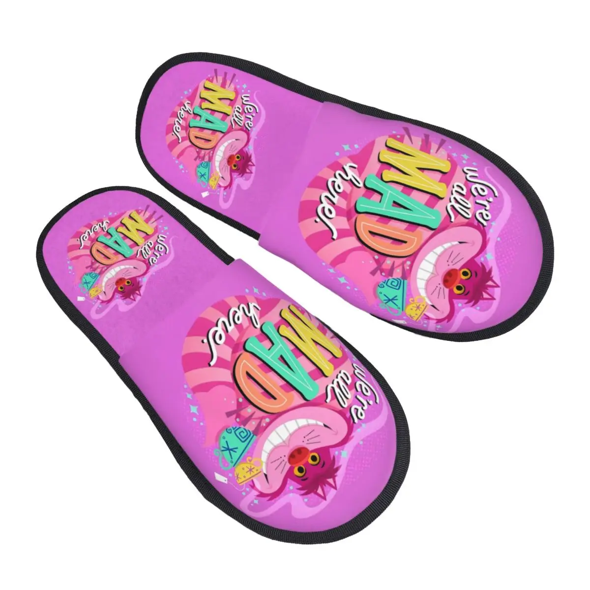 

Custom Cheshire Cat Soft Memory Foam House Slippers Women Cat Manga Comfy Warm Anti-Skid Slipper