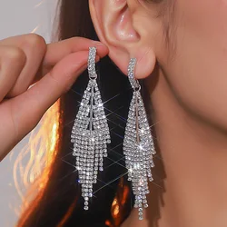 Luxury Women's Earrings Rhinestone New Shiny Wedding Party Jewelry Gifts Accessories For Women