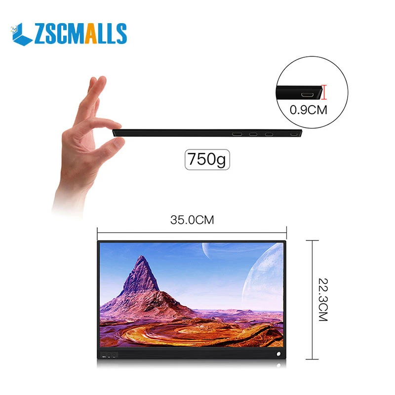 ขายส่ง P16AT-4k 15.6นิ้ว4K HD Slim นิ้วมือ Touch จอภาพแบบพกพา