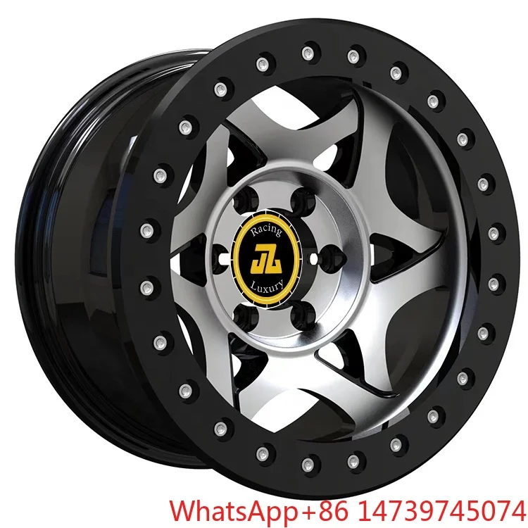 Jiangzao 4x4 6x139.7 Rims Concave Design 5x150 Offroad Beadlock 17 Inch Wheel for Y60 Y61  Jeep JK H2 Pickup Suv