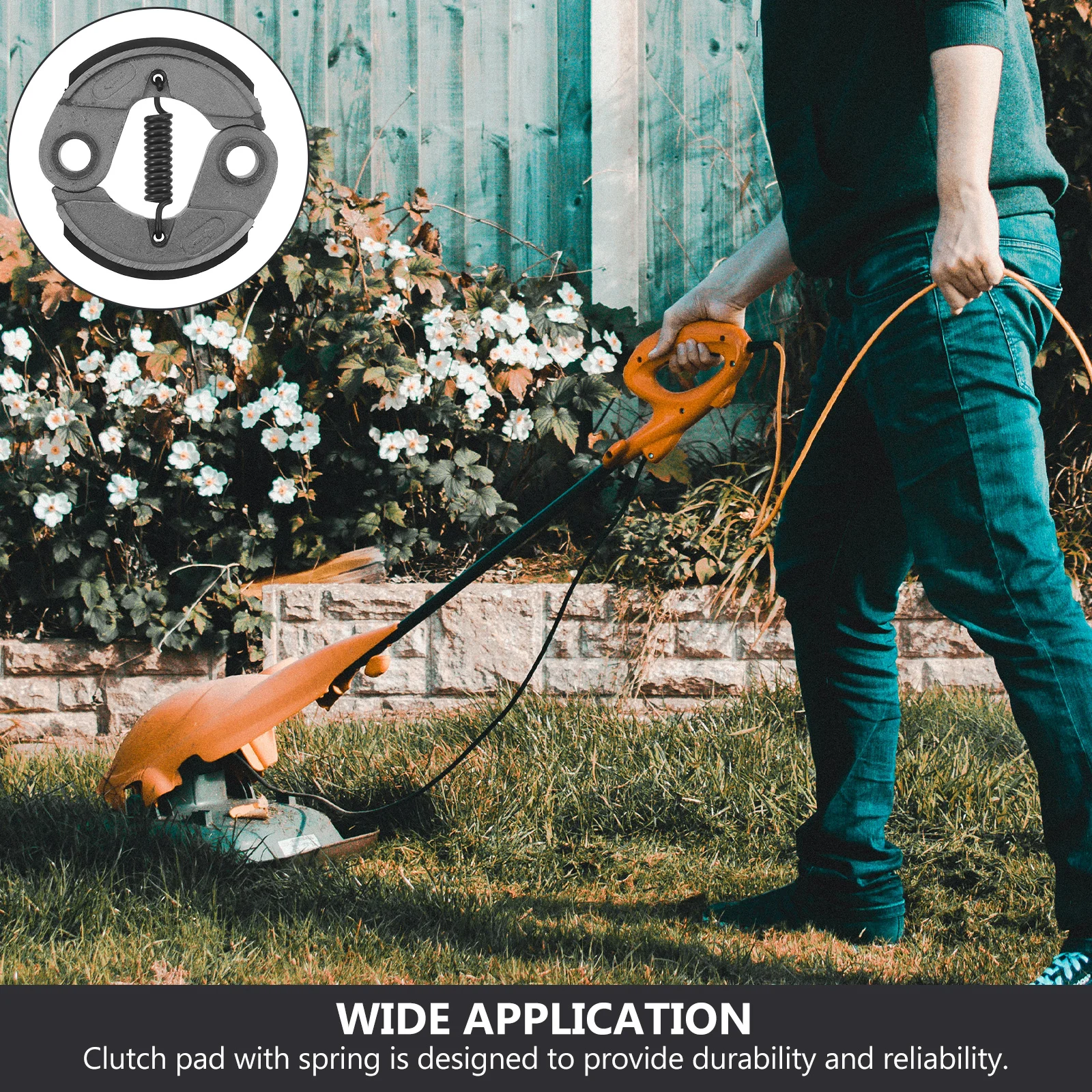 

Clutch Pad Two-Stroke 43 49cc Engine Clutch Block Gas Scooter Lawn Mower Heavy Duty Durable with Spring Scooter Parts