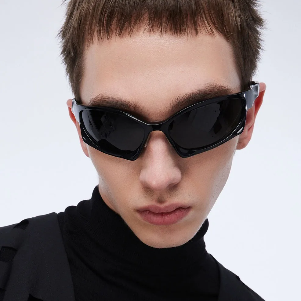 Y2K Marke Designer Luxus Großen Rahmen Unregelmäßige Sonnenbrille Frauen Für Männer 2024 Vintage