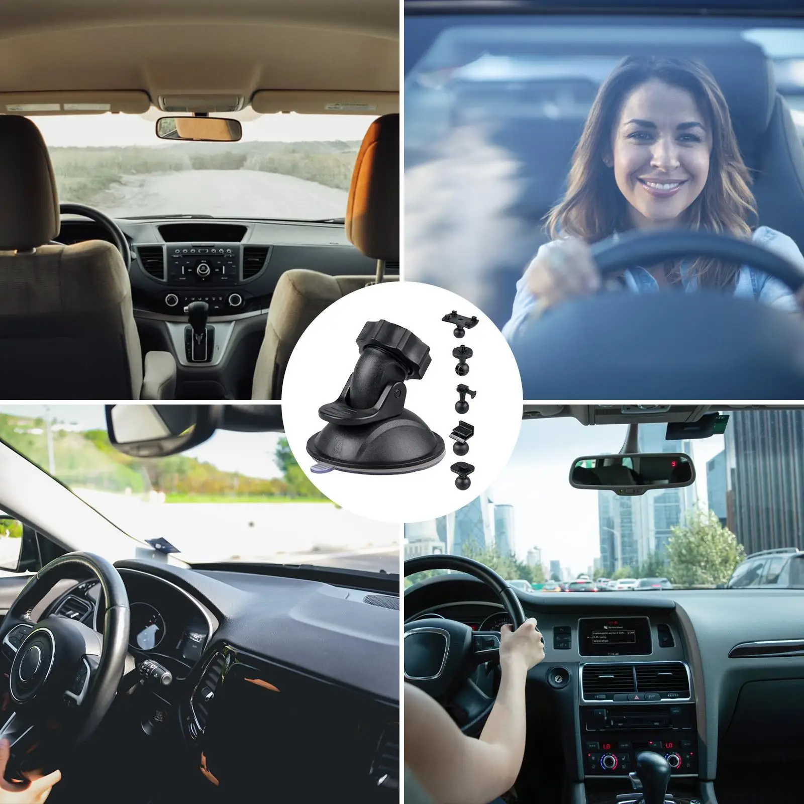 Dash Cam Mount Suction Removable Rotatable Car Dash Cam Replacement Mount for RV SUV GPS Navigation Windshield Dashboard - view 5