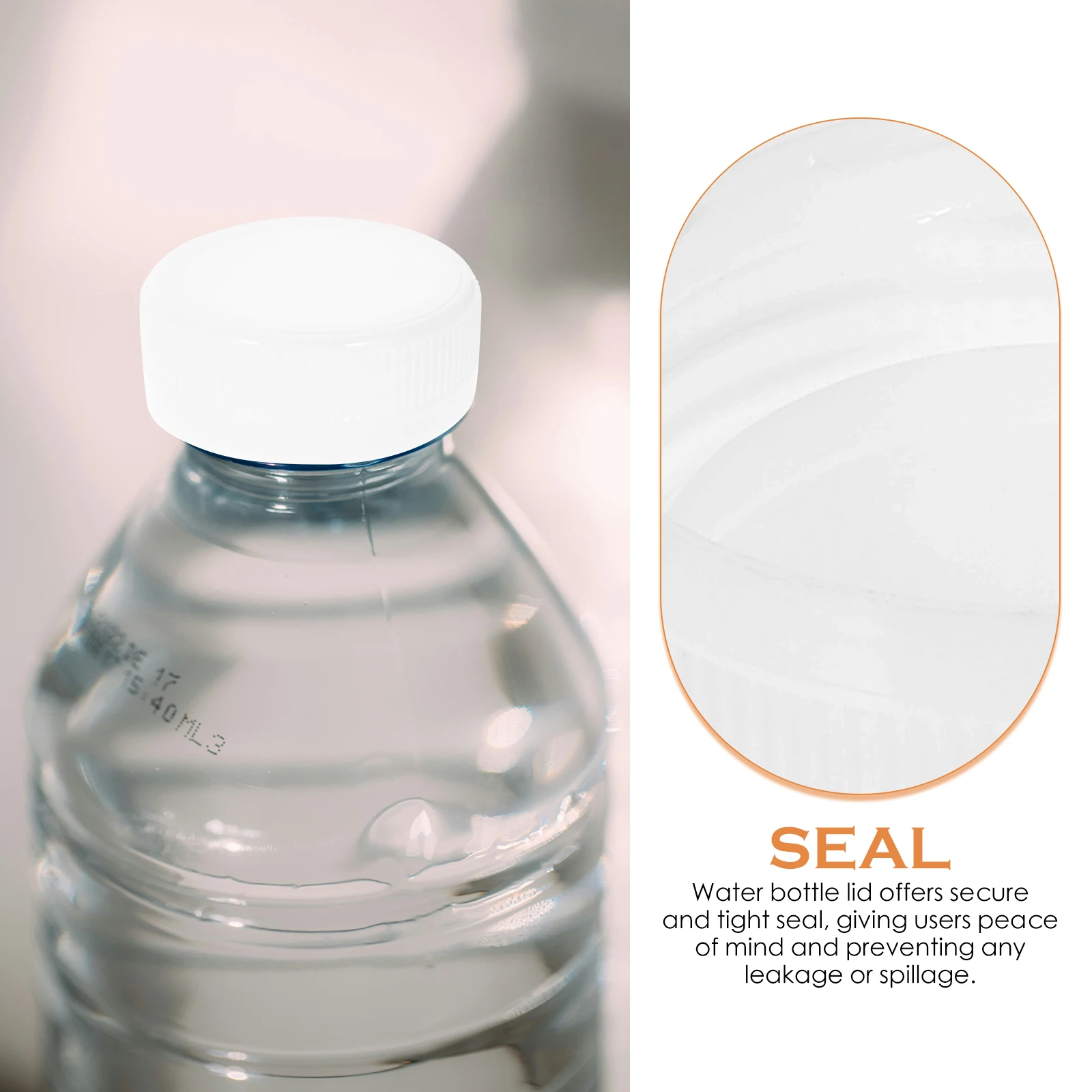 

100 Pcs Plastic Bottle Cap Domed Caps White for Bottles Lid Crafts Lids