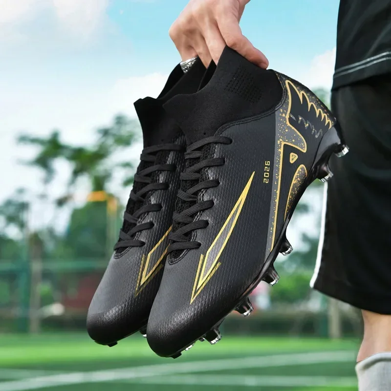 Neue Herren-Fußballschuhe Outdoor-Sportschuhe Ultraleicht Hochwertige High-Ankle Indoor-Fußballstiefel Rutschfest Futsal Rutschfest – Detail 10
