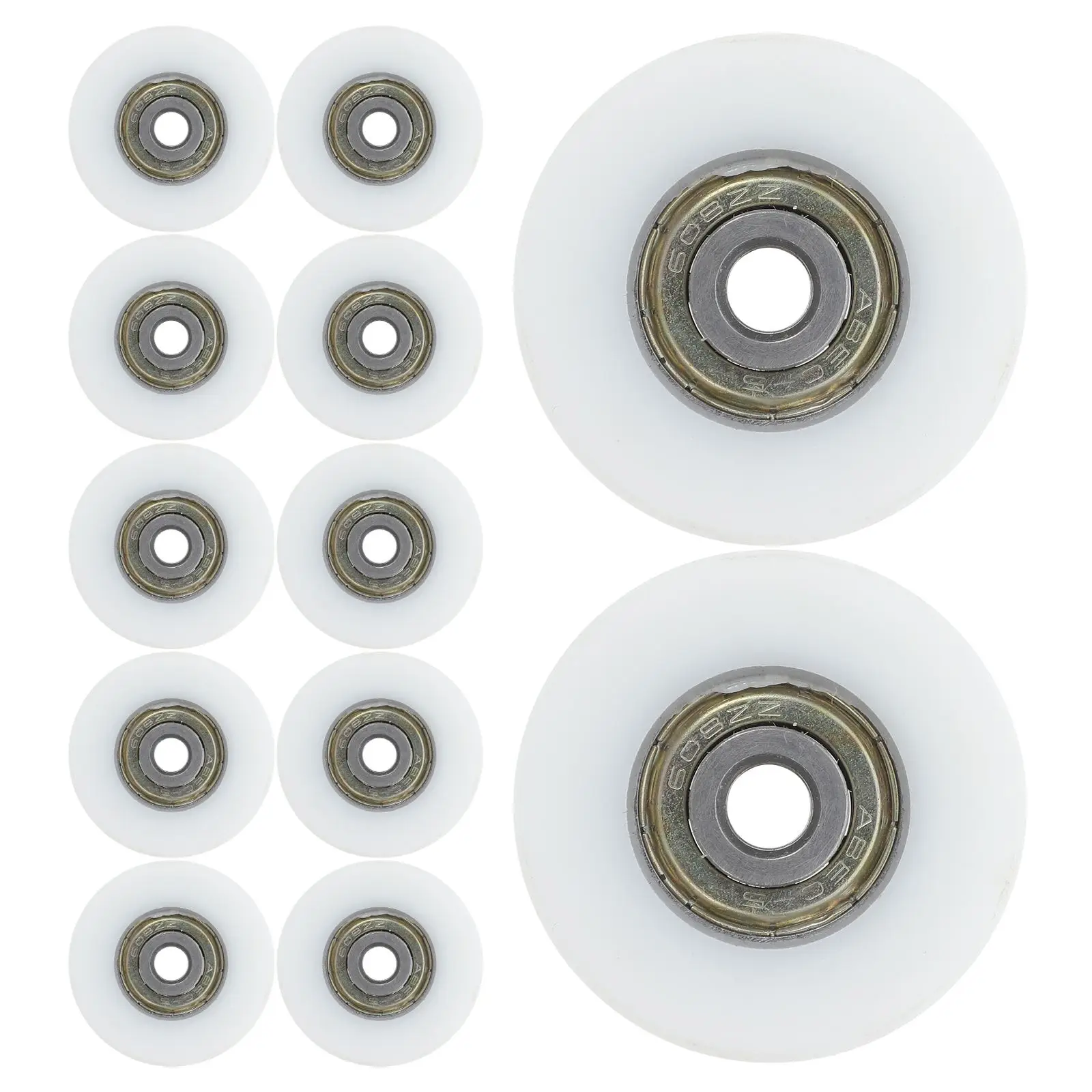 

12 Pcs Sliding Door Pulley Bearing U Groove Wheel Roller Metal Bearings Wheels Ceiling Track Smooth Operation Durability