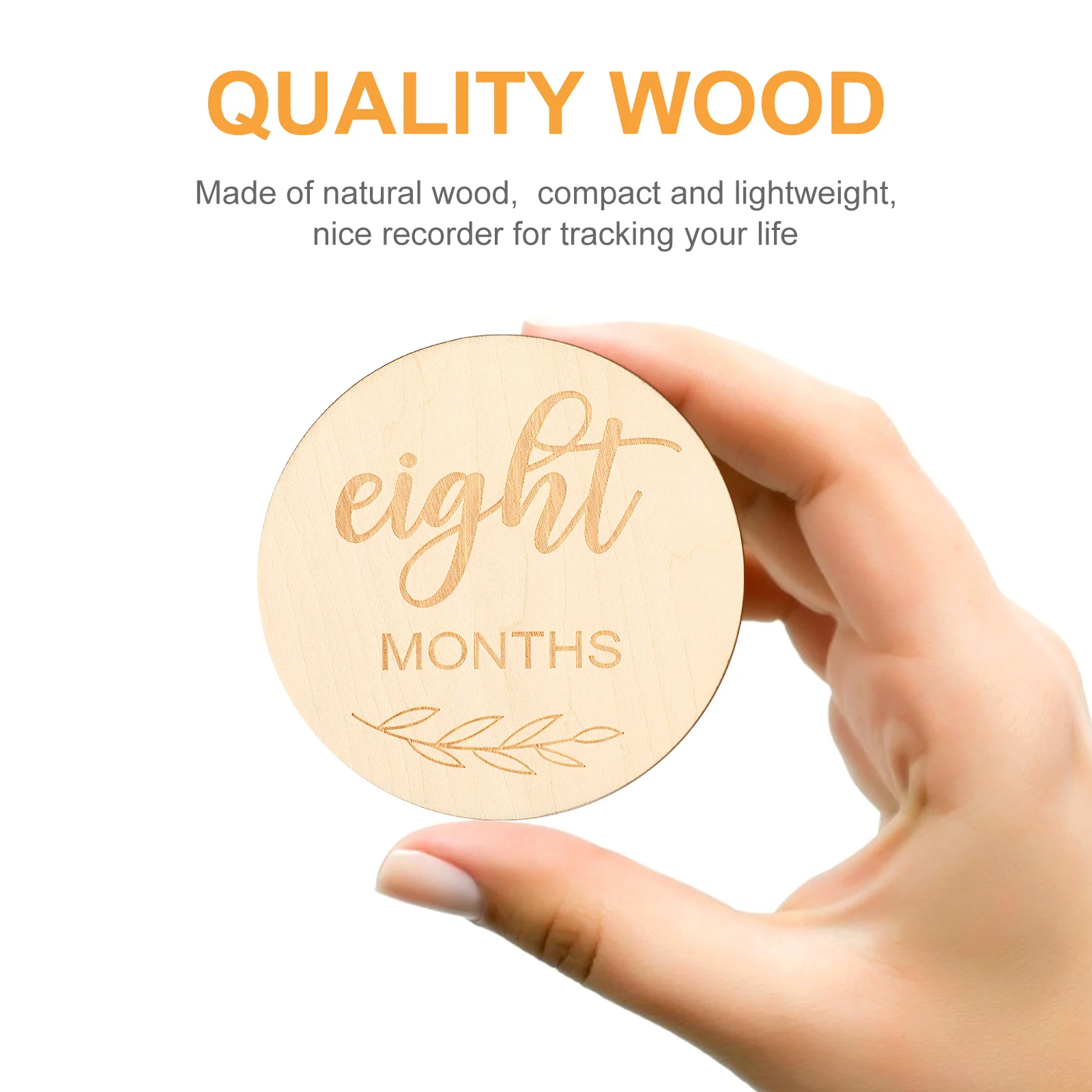 Photograph Wood Chips Baby Milestone Signs Recording Cards Growth The Gift Customizable Discs Gifts Emblems Monthly