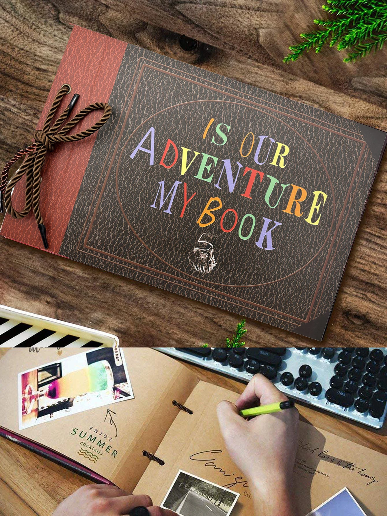 is Our adventure book scrapbook  Up handmade home scrapbook album can be expanded to 11.6x7.5 inches with 80 pages