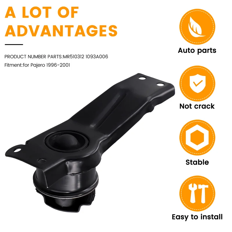 

A73X-Левое крепление двигателя автомобиля MR510312 1093A006 для Mitsubishi Pajero 1996-2001 4G94 Аксессуары для двигателя