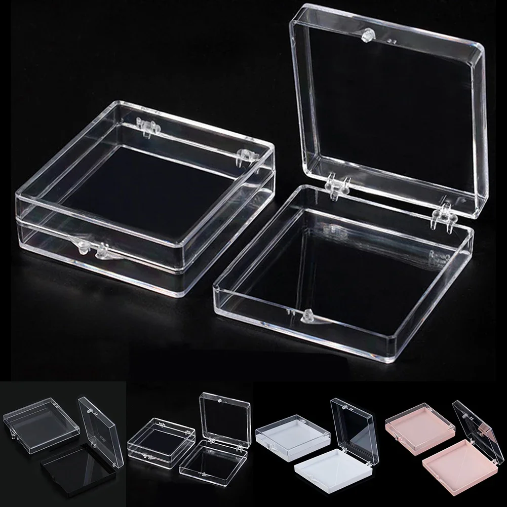 Boîte de Rangement en Acrylique pour Ongles Faite à la Main, Emballage Transparent pour Bijoux, Présentoir pour Bagues et Colliers