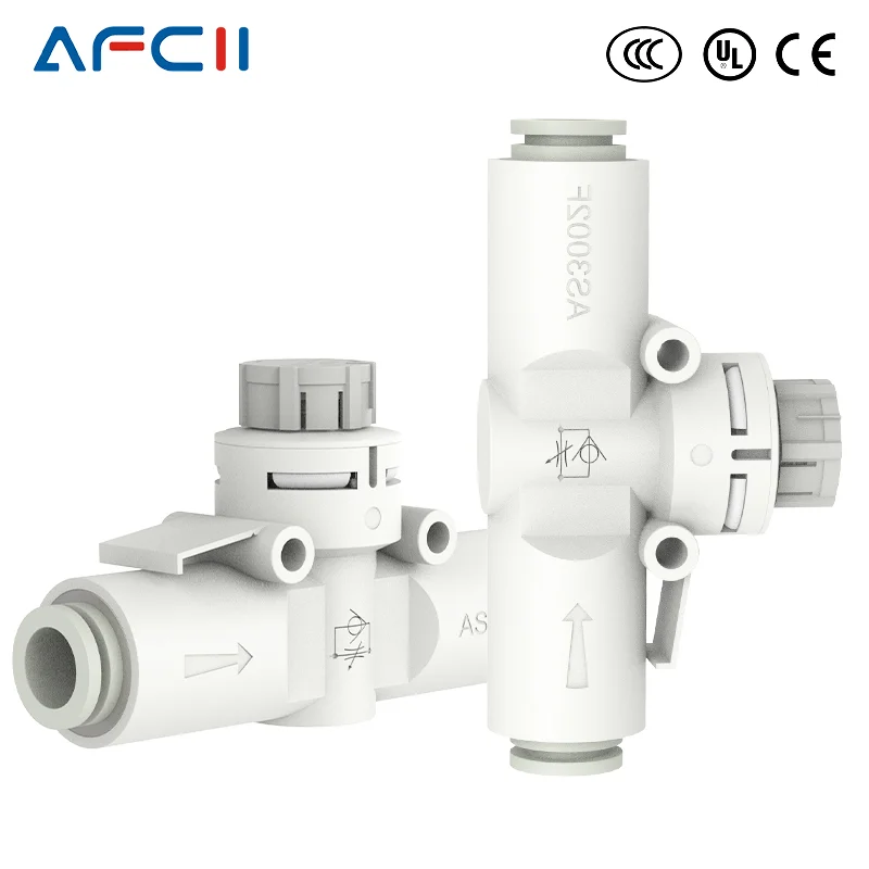 10PCS/Lot SMC Type Speed Controller with One-touch Fitting Pneumatic Fitting AS1002F AS2002F AS2052F AS3002F AS4002F