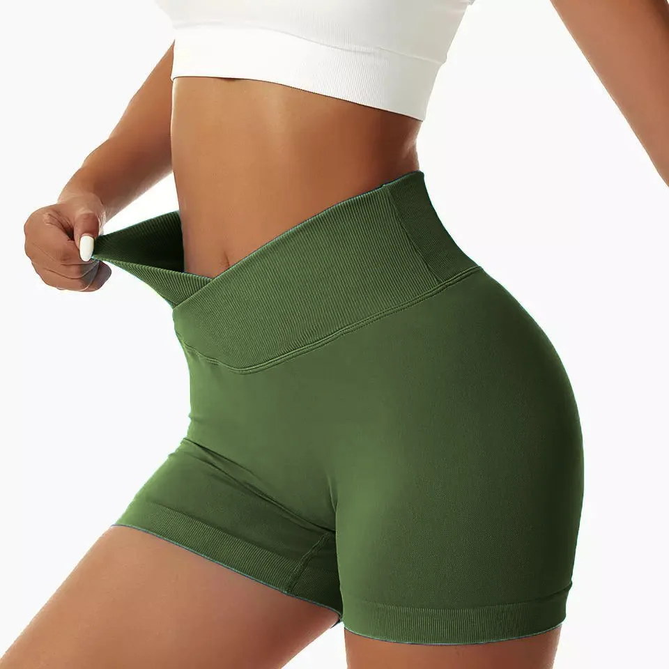 Summer Seamless High Waist Yoga Shorts Elasticity Sports Leggings Women Breathable Cycling Shorts Buttock Lift Gym Shorts Women