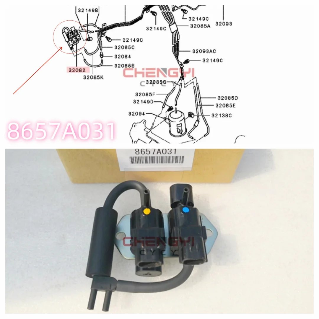 4WD Vacuum Solenoid Freewheel Clutch Solenoid Valve Fit For Pajero Montero Shogun V83W V87W V93W V95W V97W 8657A031 K5T47776