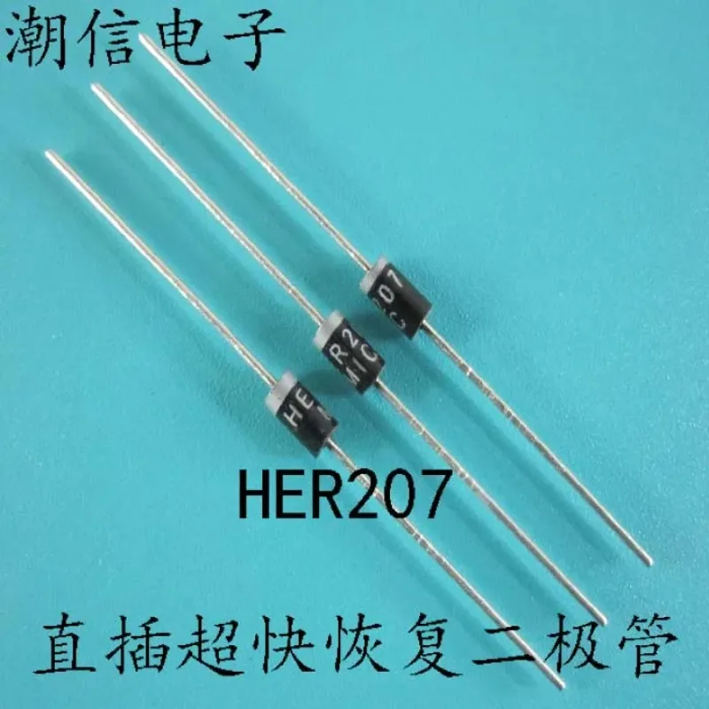 5PCS/LOT NEW ORIGINAL  HER207 in-line fast recovery diode 2A 800V DO-15