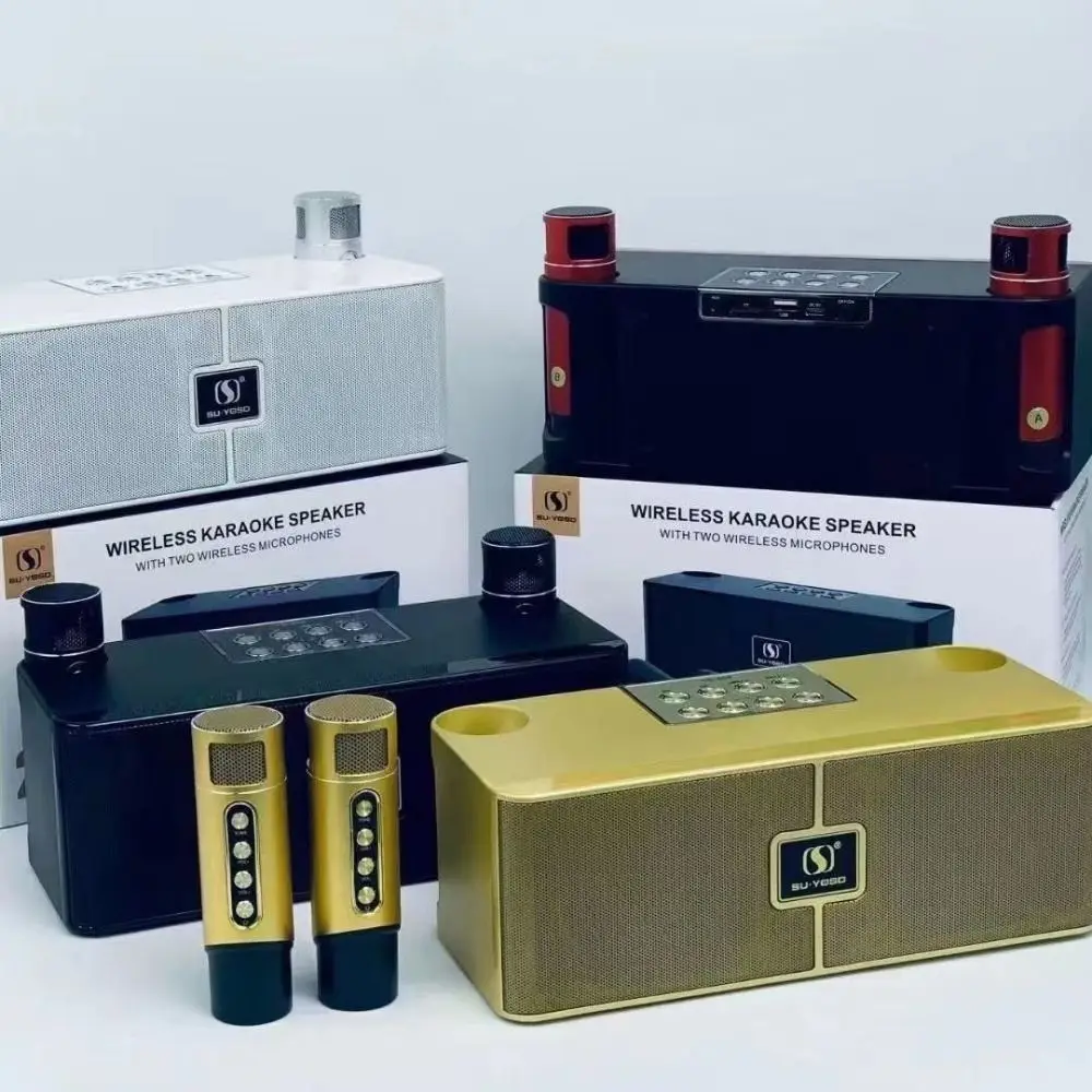 

100 Вт микрофон беспроводной Bluetooth динамик USB 4 цвета домашний KTV динамик для мобильного телефона 26*11*9,5 см микрофон высокой мощности аудио динамик
