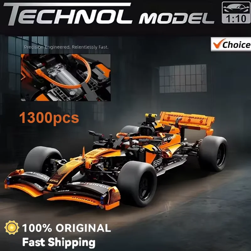 1300 + PZ Nuovo Tecnico FI Racing Performance Velocità Gara Auto Building Blocks Mattoni Compatibile MOC Modello di Veicolo Auto Ragazzo Giocattoli Regalo