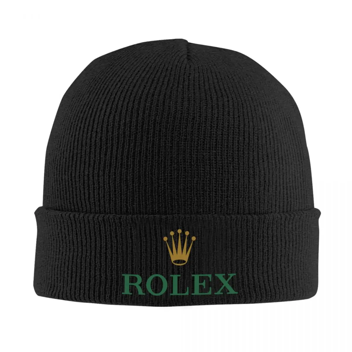 

Like-Rolex-Style Fashionable Acrylic Knit Beanie with Ribbed Design, Warm Winter Hat for Men and Women