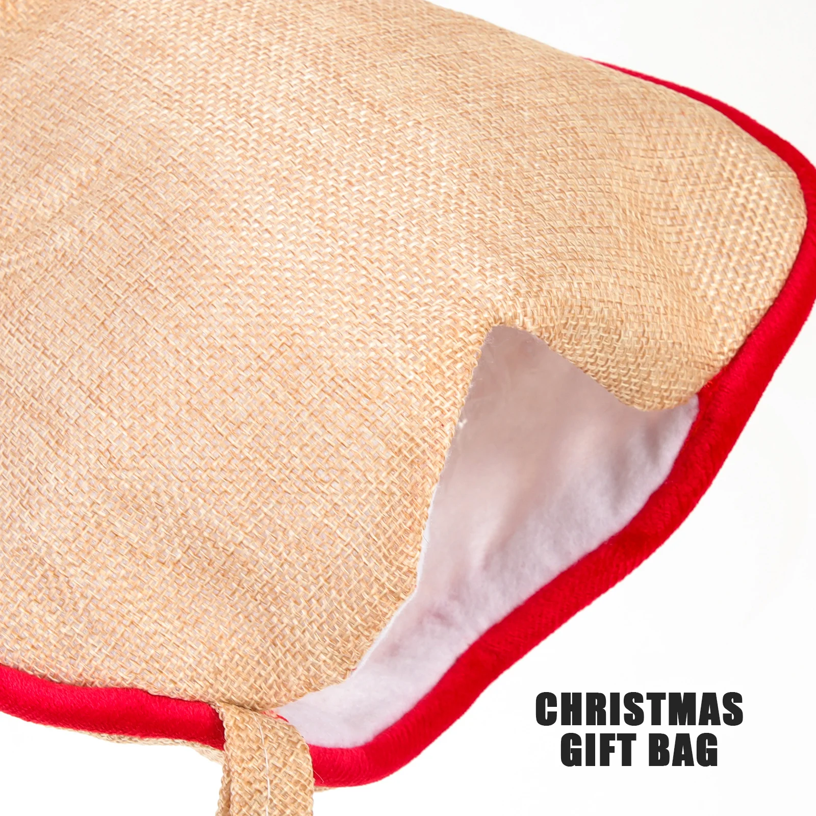 

1pcs Christmas Gift Bag Bone Shape Hanging Stocking Pouch For Xmas Tree Decor Kids Party Candy Storage Ornament Festive Hanging