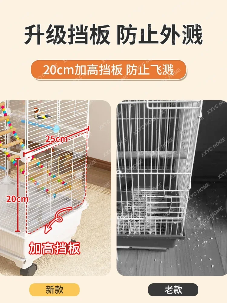 Bird cage household large luxury villa splash-proof new small thrush Dudan starling