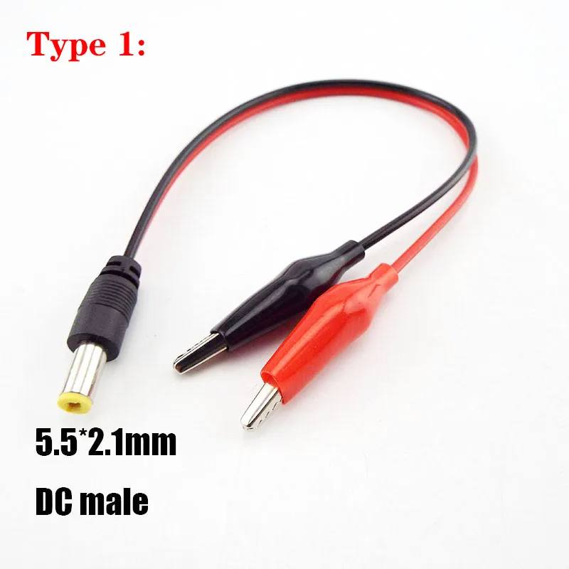 Alligator Cilps to USB Plug Test Cable Lead Jumper Wire Male Female Jack Dual Probe Crocodile Clip Electric DIY Power Supply E2