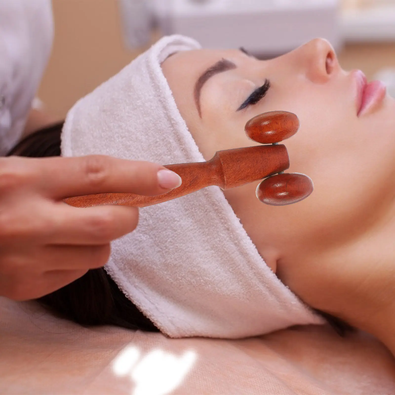 

2Pcs Massage Stick Wooden Acupoint Massagers Portable Body Massaging Tools Face Massage Rollers Relieve Pain Promote Circulation