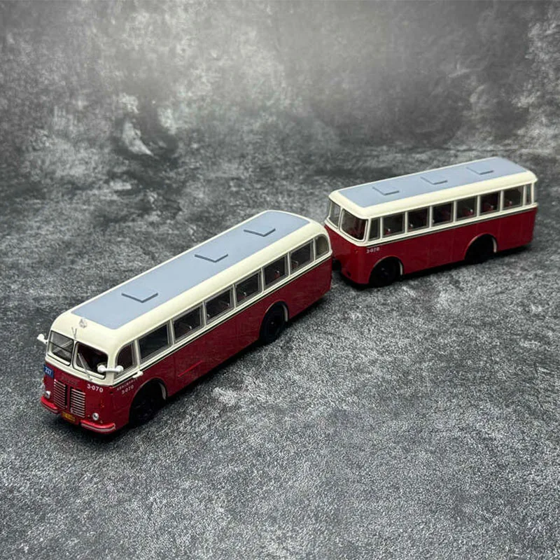 1:64 Scale  706RO Trailer Route 337 Bus Simulation Alloy Car Model Static Display Collectible Toy Gift Souvenir Decoration