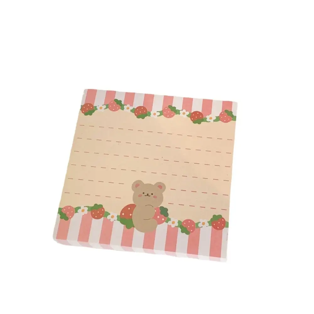 Bloc de notas Kawaii de oso dulce, papel diario para hacer lista de verificación, papelería escolar Paperlaria, 100 hojas