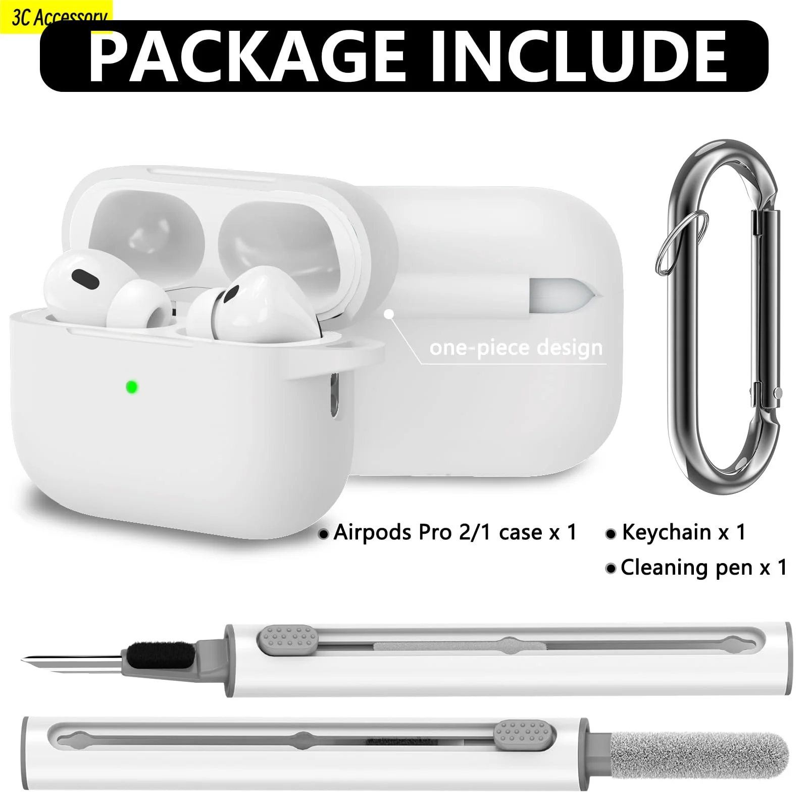 เคสสําหรับ Airpods Pro 2 3 เคสหูฟังป้องกัน Funda【4 IN 1】อุปกรณ์เสริมหูฟังสําหรับ Apple AirPods 4 3 Pro 2nd Funda กรณี