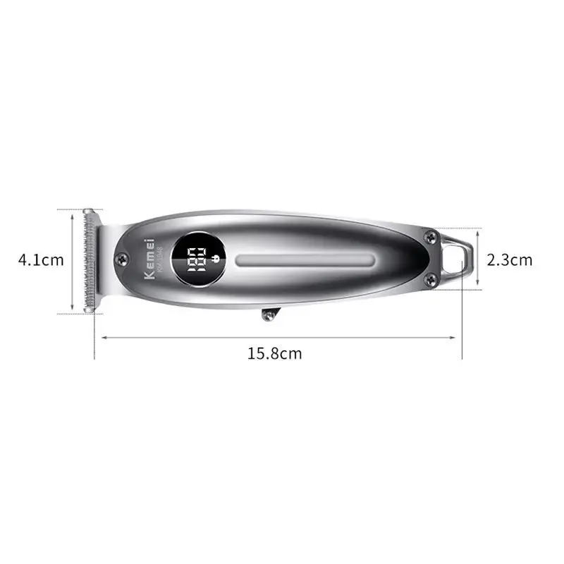 Kemei Electric Hair Clipper KM-1948 Fast Charging Metal Shell Salon Professional Trimmer with LCD Hair Cutting Machine